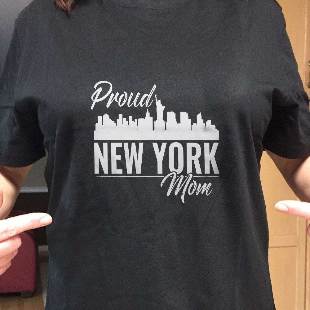 Designs by MyUtopia Shout Out:Proud New York Mom Adult Unisex T-Shirt