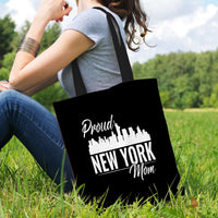 Load image into Gallery viewer, Designs by MyUtopia Shout Out:Proud New York Mom Fabric Totebag Reusable Shopping Tote
