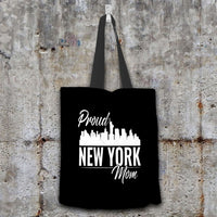 Load image into Gallery viewer, Designs by MyUtopia Shout Out:Proud New York Mom Fabric Totebag Reusable Shopping Tote
