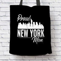 Load image into Gallery viewer, Designs by MyUtopia Shout Out:Proud New York Mom Fabric Totebag Reusable Shopping Tote
