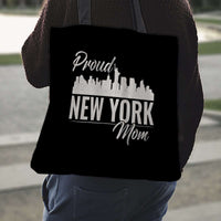 Load image into Gallery viewer, Designs by MyUtopia Shout Out:Proud New York Mom Fabric Totebag Reusable Shopping Tote
