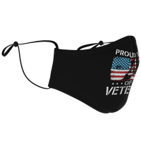 Load image into Gallery viewer, Designs by MyUtopia Shout Out:Proud Son of a Veteran Flag and Army Boots Fitted Face Mask w Adjustable Ear Loops
