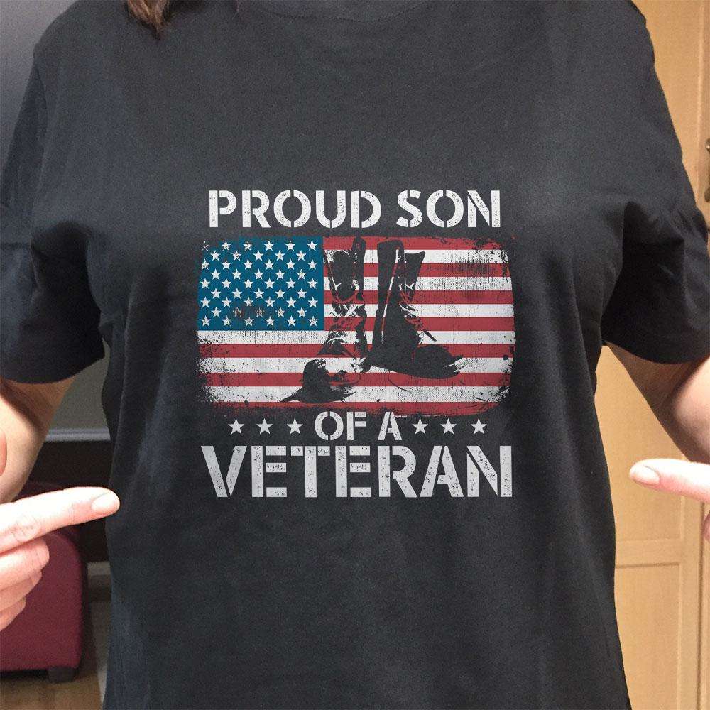 Designs by MyUtopia Shout Out:Proud Son Of A Veteran Unisex T-Shirt