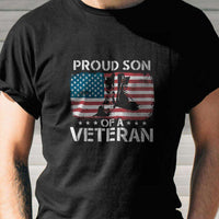Load image into Gallery viewer, Designs by MyUtopia Shout Out:Proud Son Of A Veteran Unisex T-Shirt
