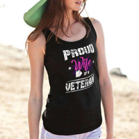 Load image into Gallery viewer, Designs by MyUtopia Shout Out:Proud Wife of a Veteran Unisex Tank Top
