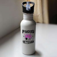 Load image into Gallery viewer, Designs by MyUtopia Shout Out:Proud Wife of a Veteran Water Bottle
