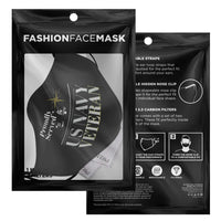 Load image into Gallery viewer, Designs by MyUtopia Shout Out:Proudly Served Navy Veteran Fitted Fabric Face Mask with Adjustable Ear Loops

