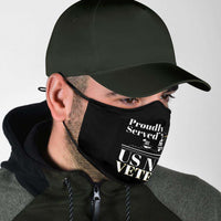 Load image into Gallery viewer, Designs by MyUtopia Shout Out:Proudly Served US Navy Veteran Adult Fabric Face Mask with Elastic Ear Loops
