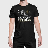 Load image into Gallery viewer, Designs by MyUtopia Shout Out:Proudly Served US Navy Veteran Adult Unisex T-Shirt
