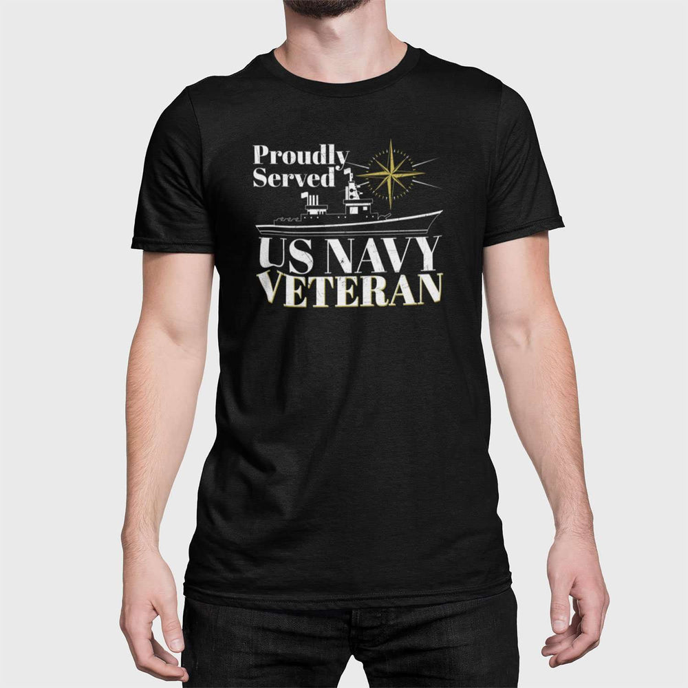 Designs by MyUtopia Shout Out:Proudly Served US Navy Veteran Adult Unisex T-Shirt