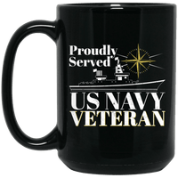 Load image into Gallery viewer, Designs by MyUtopia Shout Out:Proudly Served US Navy Veteran Ceramic Coffee Mug - Black,15 oz / Black,Ceramic Coffee Mug
