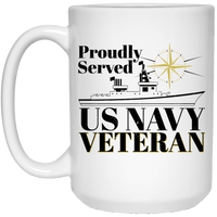 Load image into Gallery viewer, Designs by MyUtopia Shout Out:Proudly Served US Navy Veteran Ceramic Coffee Mugs - White,15 oz / White,Ceramic Coffee Mug
