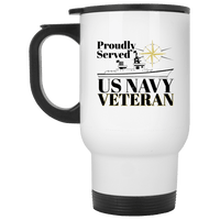 Load image into Gallery viewer, Designs by MyUtopia Shout Out:Proudly Served US Navy Veteran Travel Mug

