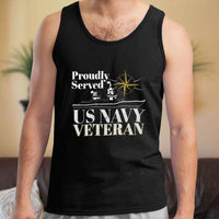 Load image into Gallery viewer, Designs by MyUtopia Shout Out:Proudly Served US Navy Veteran Unisex Tank Top
