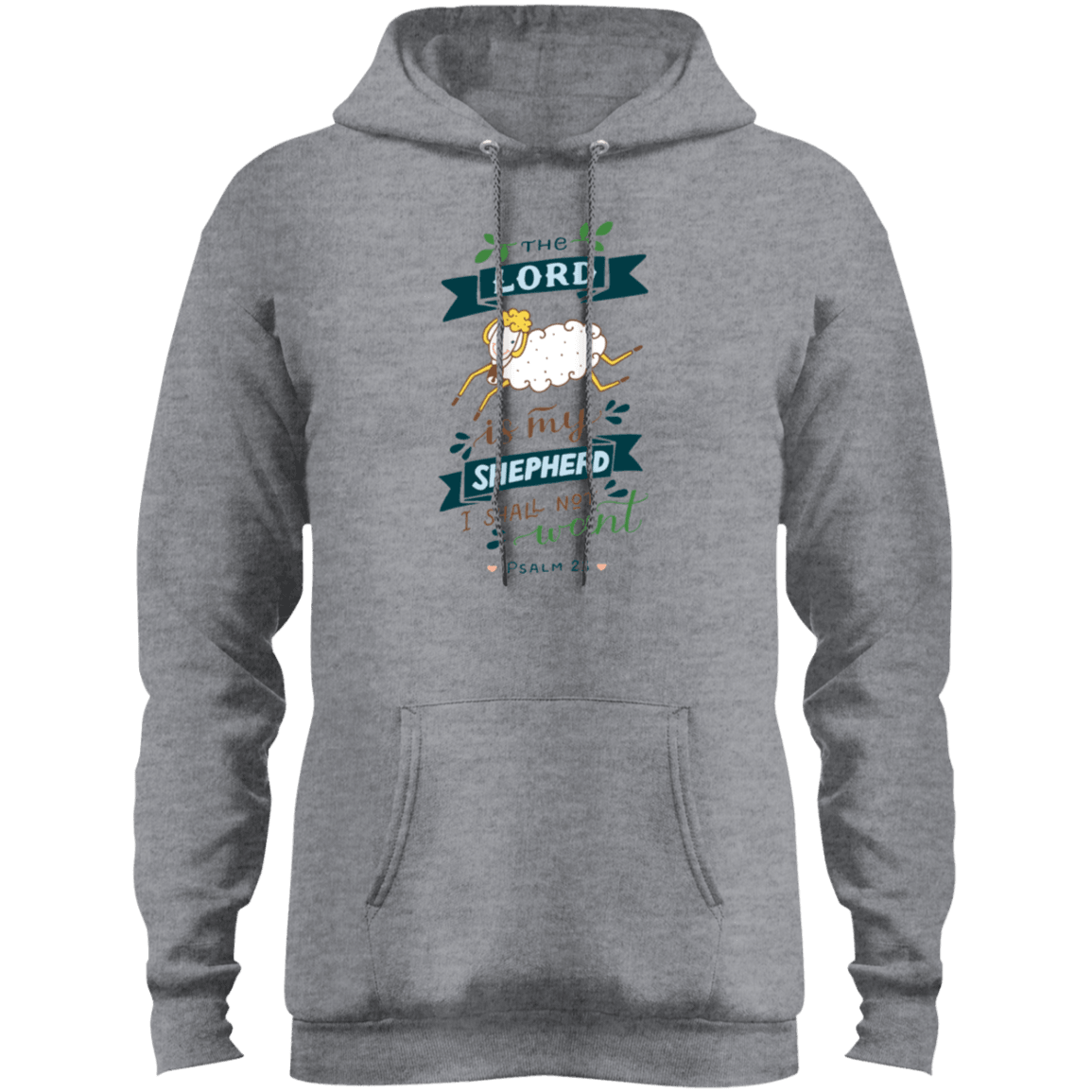 Designs by MyUtopia Shout Out:Psalm 23 The Lord is My Shepherd Core Fleece Pullover Hoodie,Athletic Heather / S,Sweatshirts