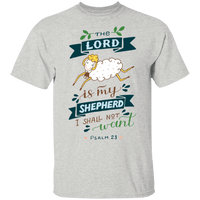 Load image into Gallery viewer, Designs by MyUtopia Shout Out:Psalm 23 The Lord is My Shepherd Ultra Cotton Unisex T-Shirt,Ash / S,Adult Unisex T-Shirt
