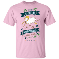 Load image into Gallery viewer, Designs by MyUtopia Shout Out:Psalm 23 The Lord is My Shepherd Ultra Cotton Unisex T-Shirt,Light Pink / S,Adult Unisex T-Shirt
