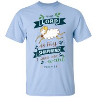 Load image into Gallery viewer, Designs by MyUtopia Shout Out:Psalm 23 The Lord is My Shepherd Ultra Cotton Unisex T-Shirt,Light Blue / S,Adult Unisex T-Shirt
