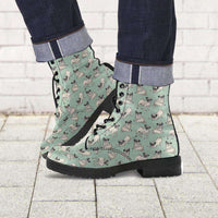Load image into Gallery viewer, Designs by MyUtopia Shout Out:Pug Lover Vegan Leather Boots Green
