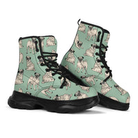 Load image into Gallery viewer, Designs by MyUtopia Shout Out:Pugs Animal Print  7 Eye Sneaker Walking Boots
