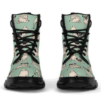 Load image into Gallery viewer, Designs by MyUtopia Shout Out:Pugs Animal Print  7 Eye Sneaker Walking Boots

