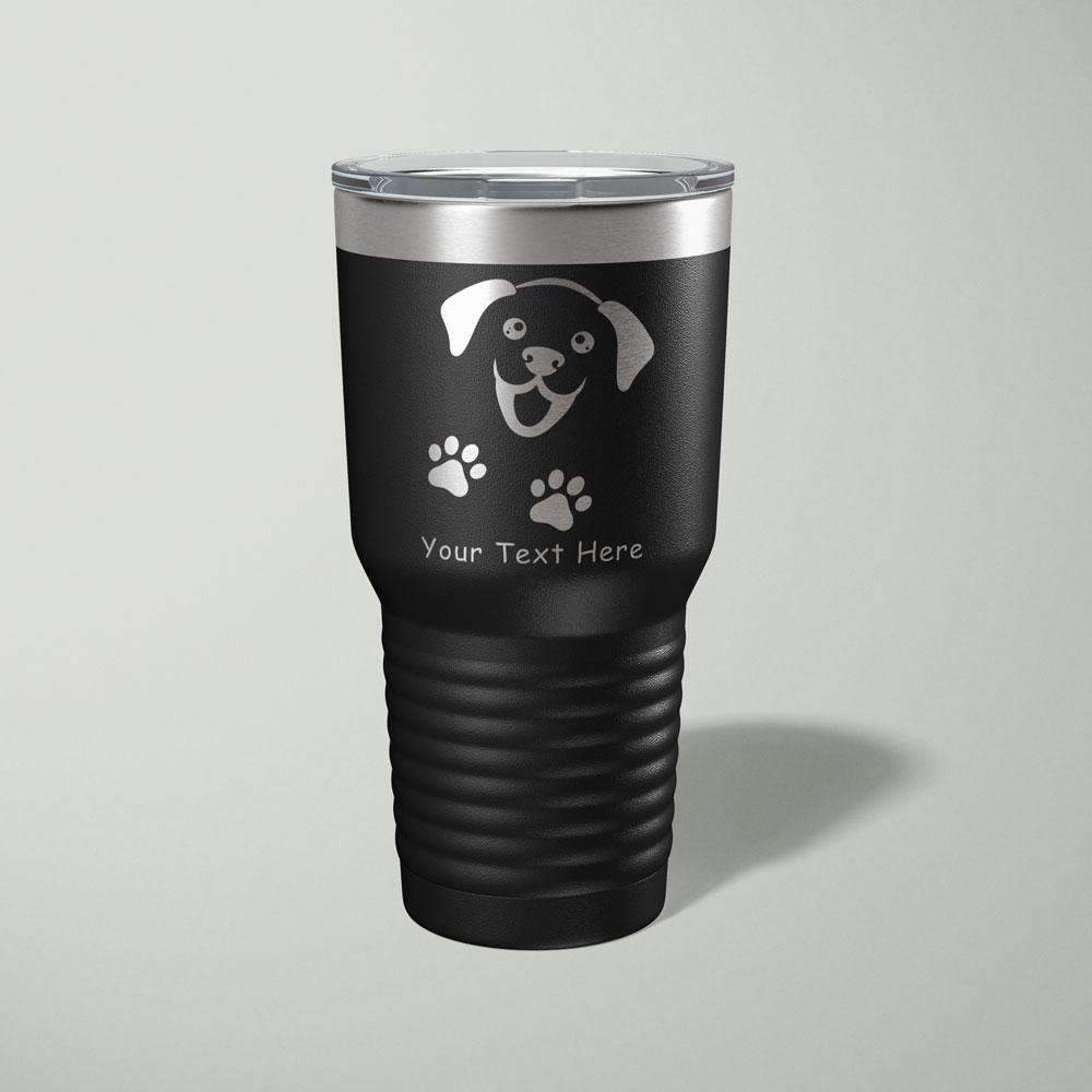 Designs by MyUtopia Shout Out:Puppy Personalized Laser Engraved 30 Oz Stainless Steel Drink Tumbler