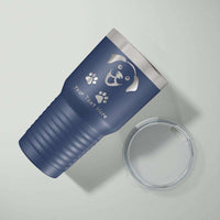 Load image into Gallery viewer, Designs by MyUtopia Shout Out:Puppy Personalized Laser Engraved 30 Oz Stainless Steel Drink Tumbler,Navy Blue,Polar Camel Tumbler
