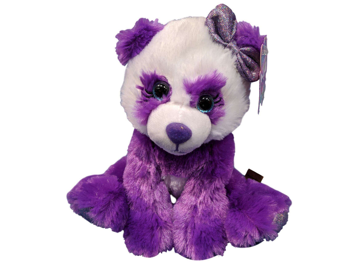 Designs by MyUtopia Shout Out:Purple Panda 7-inch Plush Stuffed Animal Toy