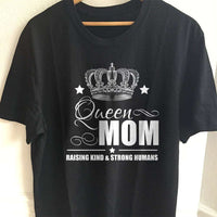 Load image into Gallery viewer, Designs by MyUtopia Shout Out:Queen Mom Adult Unisex T-Shirt,S / Black,Adult Unisex T-Shirt
