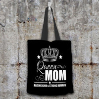 Load image into Gallery viewer, Designs by MyUtopia Shout Out:Queen Mom Fabric Totebag Reusable Shopping Tote
