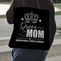 Load image into Gallery viewer, Designs by MyUtopia Shout Out:Queen Mom Fabric Totebag Reusable Shopping Tote
