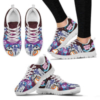 Load image into Gallery viewer, Designs by MyUtopia Shout Out:R2-D2 and BB-8 As Friends Blue/Pink Running Shoes
