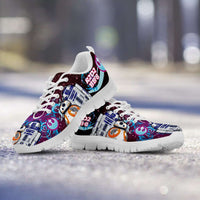 Load image into Gallery viewer, Designs by MyUtopia Shout Out:R2-D2 and BB-8 As Friends on Blue/Pink Youth Sizes Running Shoes
