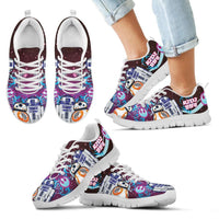 Load image into Gallery viewer, Designs by MyUtopia Shout Out:R2-D2 and BB-8 As Friends on Blue/Pink Youth Sizes Running Shoes
