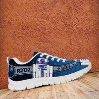 Load image into Gallery viewer, Designs by MyUtopia Shout Out:R2-D2 Running Shoes - Blue / Grey
