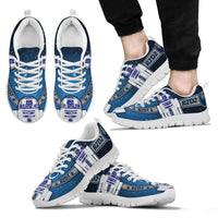 Load image into Gallery viewer, Designs by MyUtopia Shout Out:R2-D2 Running Shoes - Blue / Grey
