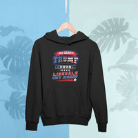 Load image into Gallery viewer, Designs by MyUtopia Shout Out:Re-Elect Trump Make Liberals Cry Core Fleece Pullover Hoodie,Jet Black / S,Pullover Hoodie
