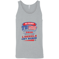 Load image into Gallery viewer, Designs by MyUtopia Shout Out:Re-Elect Trump Make Liberals Cry Cotton Unisex Tank Top,Athletic Heather / X-Small,Tank Tops
