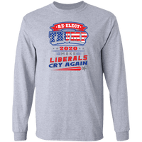 Load image into Gallery viewer, Designs by MyUtopia Shout Out:Re-Elect Trump Make Liberals Cry Long Sleeve Ultra Cotton Unisex T-Shirt,Sport Grey / S,Long Sleeve T-Shirts
