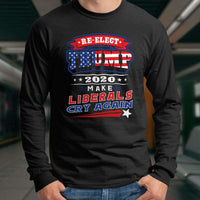 Load image into Gallery viewer, Designs by MyUtopia Shout Out:Re-Elect Trump Make Liberals Cry Long Sleeve Ultra Cotton Unisex T-Shirt
