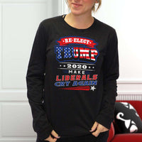 Load image into Gallery viewer, Designs by MyUtopia Shout Out:Re-Elect Trump Make Liberals Cry Long Sleeve Ultra Cotton Unisex T-Shirt
