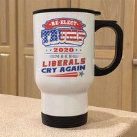 Load image into Gallery viewer, Designs by MyUtopia Shout Out:Re-elect Trump Make Liberals Cry Travel Mug
