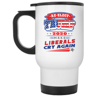 Load image into Gallery viewer, Designs by MyUtopia Shout Out:Re-elect Trump Make Liberals Cry Travel Mug
