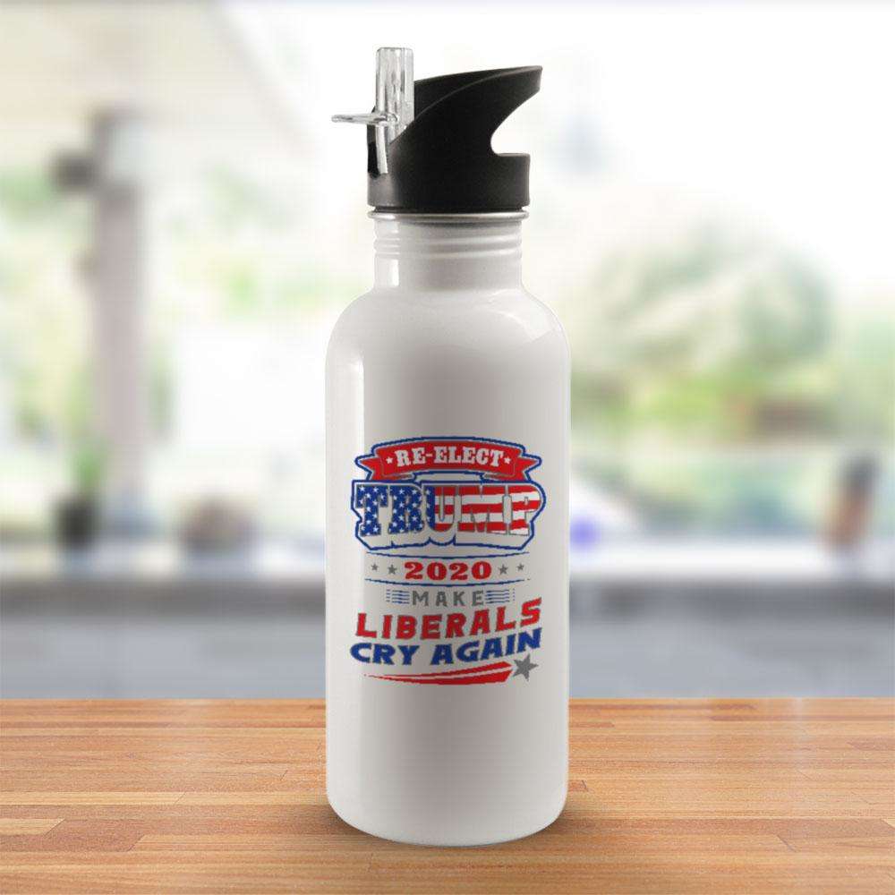 Designs by MyUtopia Shout Out:Re-elect Trump Make Liberals Cry Water Bottles