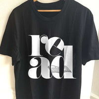 Load image into Gallery viewer, Designs by MyUtopia Shout Out:Read - Perfect Teacher Gift Adult Unisex Cotton Short Sleeve T-Shirt,S / Black,Adult Unisex T-Shirt
