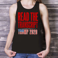 Load image into Gallery viewer, Designs by MyUtopia Shout Out:Read The Transcript Trump 2020 Unisex Tank

