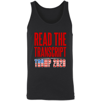 Load image into Gallery viewer, Designs by MyUtopia Shout Out:Read The Transcript Trump 2020 Unisex Tank,X-Small / Black,Tank Tops
