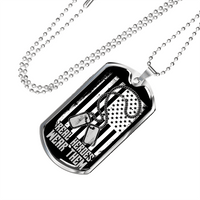 Load image into Gallery viewer, Designs by MyUtopia Shout Out:Real Heroes Personalized Engravable Keepsake Dog Tag,Silver / No,Dog Tag Necklace
