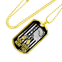 Load image into Gallery viewer, Designs by MyUtopia Shout Out:Real Heroes Personalized Engravable Keepsake Dog Tag,Gold / No,Dog Tag Necklace
