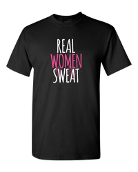 Load image into Gallery viewer, Designs by MyUtopia Shout Out:Real Women Sweat Adult Unisex T-Shirt,S / Black,Adult Unisex T-Shirt
